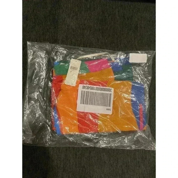 Farm Rio Colorful Leaves Flared Pants S Tropical Beach Resort Dress Outfit NWT - Picture 5 of 5